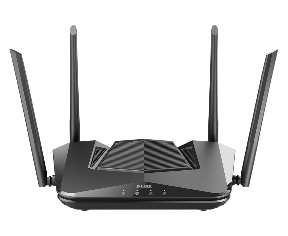 Wireless AX 3200 Wi-Fi 6 4×4 Dual Band (11n/ac/ax) Router, 4 x Gigabit ports, Gigabit WAN, 4 external antenna, OFDMA, FOTA,D-Link Wi-Fi Mesh Support , interchangable UK/EU Plug