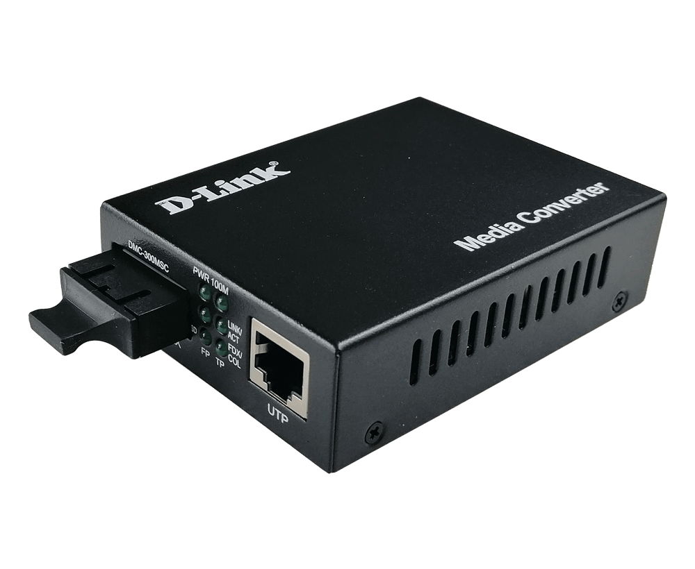 100Base-TX UTP to 100Base-FX MM SC Fast Ethernet Fiber Media Converter (Up to 2km)