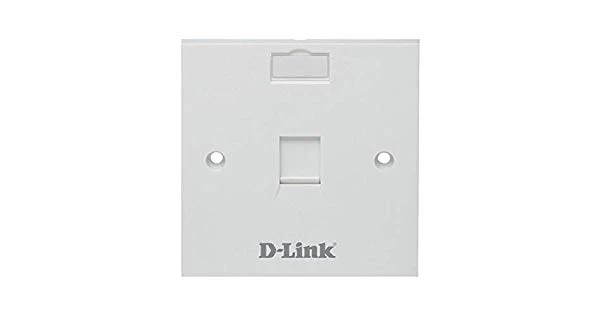 Single Faceplate Accepts One Keystone Jack with Shutter & ID Plate – 86*86 mm – White Colour