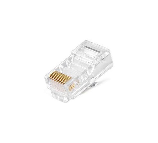 CAT6 UTP Modular Plugs - Transparent Color with Engraved D-link Logo (100 Pcs/Bag)