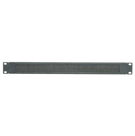 Blanking Panel with Brush Seal Pass-Through 1 RU, Black