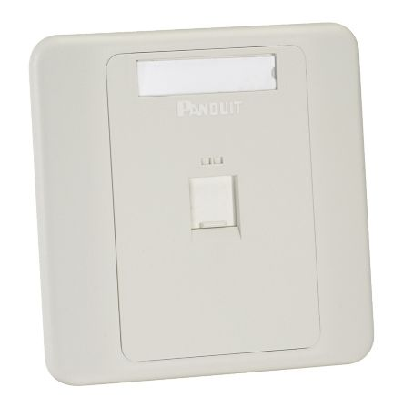 NetKey® Faceplate 1-Port Shuttered 86mm x 86mm Arctic White Label