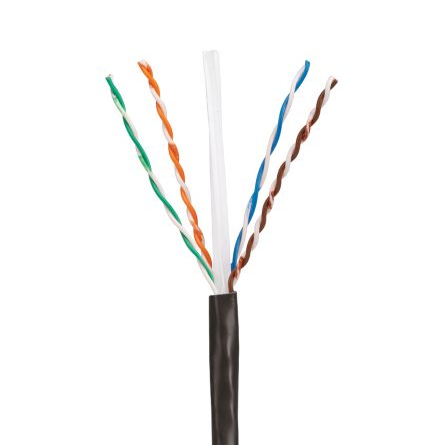 Copper Cable, Cat 6, 23 AWG, U/UTP, Outdoor, Black